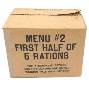 US Carton Box for the 'First Half of Five Rations, …