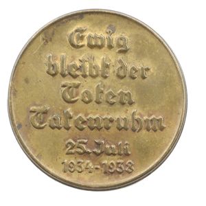'Ewig bleibt der Toten Tatenruhm' 1938 Tinnie