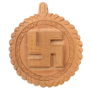 Hand carved wooden German Swastika Necklace Hanger