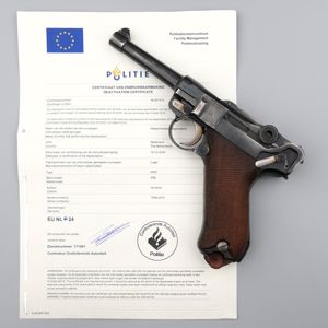 EU-Deactivated German P08 Luger Pistol