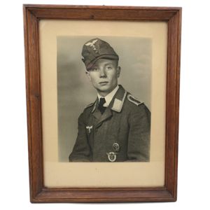 Framed Luftwaffe Pilot Portrait Photograph