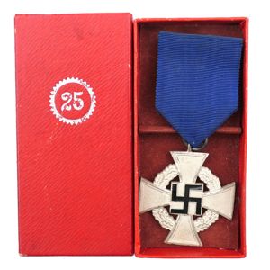 Cased Twenty-five Years Faithful Service Medal