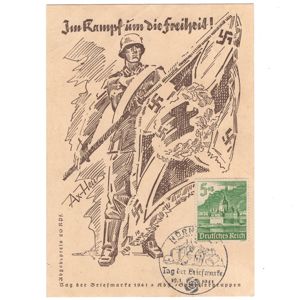 'Tag der Briefmarke 1941' Postcard
