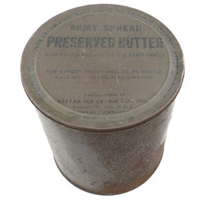 US Army Spread Preserved Butter Ration Container