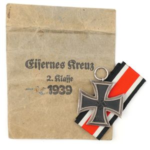 WW2 Iron Cross 2nd Class '55' with Pouch