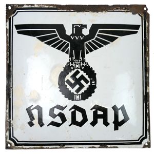 NSDAP Enamel Sign