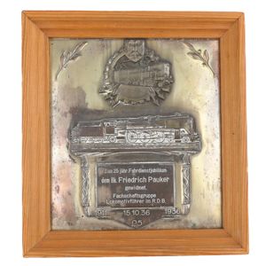 Reichsbahn Honor Plaque 1936