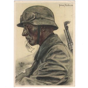 Postcards Willrich Postcard - 'Kradmelder'