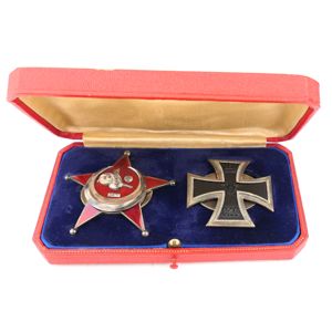Cased 'Godet' Turkish Half Moon & Iron Cross 1st Class