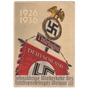 'Zehnjährige Wiederkehr des Reichsparteitages Weimar' Postcard
