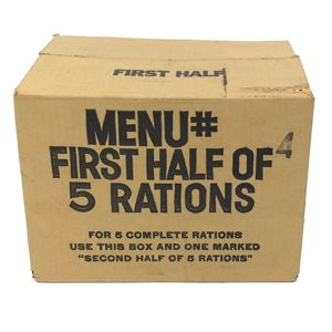 US Carton Box for the 'First Half of Five Rations, …