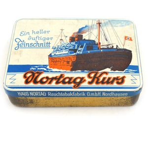 German Patriotic 'Nortag Kurs' Cigarettes Tin
