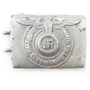 Waffen-SS Belt Buckle - RZM 155/40 ᛋᛋ