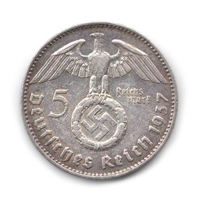 German 5 Reichsmark Coin 1937