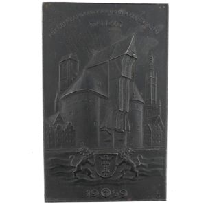 Cast Iron Wall Plaque 'Danzig' 1939