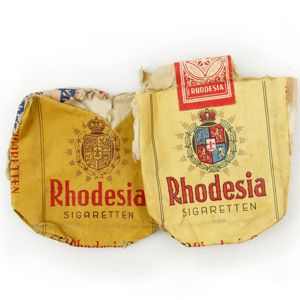 Set of 2 empty Dutch 'Rhodesia' Cigarettes Packages