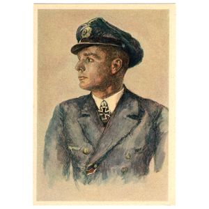 U-boat commander 'Engelbert Endrass' Postcard