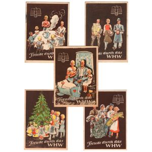 Set of 5 WHW Paper Door Plaques 1937-1938