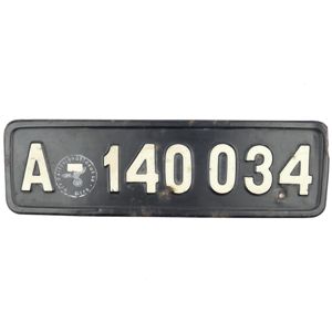 WW2 Motorcycle License Plate Set