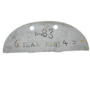 Half Luftwaffe ID-disc '6.Flak.Regt.4'