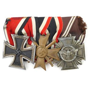 Wehrmacht/NSDAP 3-Piece Medal Bar