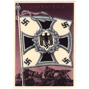 'Infanterie Flagge' Postcard by Gottfried Klein