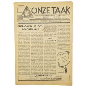 NSB Newspaper 'Onze Taak' 19 September 1941