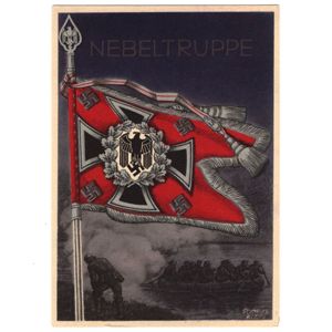 'Nebeltruppe Flagge' Postcard by Gottfried Klein