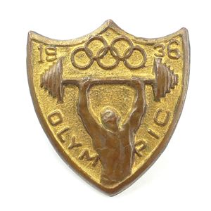 US 1936 Summer Olympics Weightlifting Pin