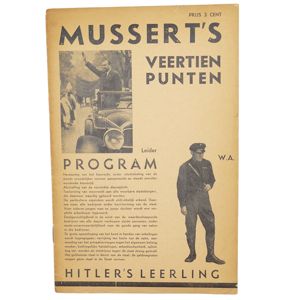 Anti-NSB 'Mussert's Veertien Punten Program' Booklet