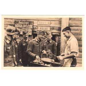 Luftwaffe 'food distribution' Postcard