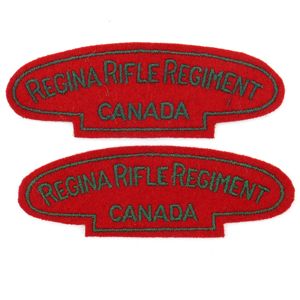 Set of Canadian 'Regina Rifle Regiment' Titles