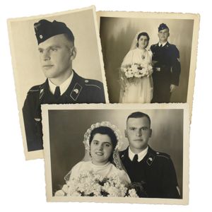 Set of 3 'Panzer' portrait photographs