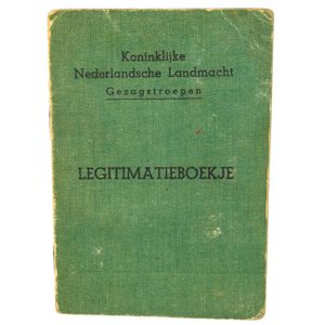 Dutch 'Gezagstroepen' ID Booklet