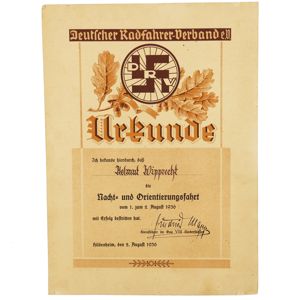 DRV Night and Orientation Trip Certificate