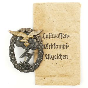 Luftwaffe 'Erdkampfabzeichen' in Pouch