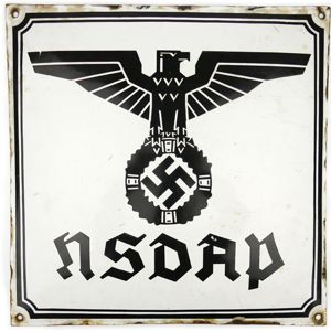 NSDAP Enamel Sign