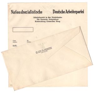 NSDAP Envelope and Letter Paper Set