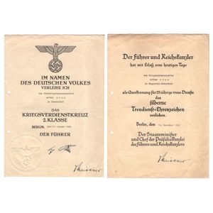 Set of 2 Award Documents
