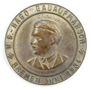 'N.S.-HAGO Gauaufmarsch Bremen Juni 1934' Badge