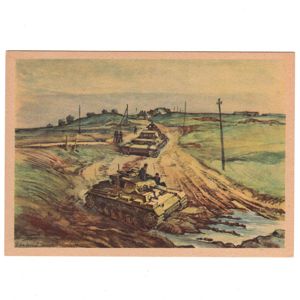 'Anrollende Panzer' Postcard