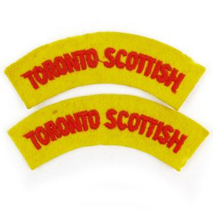 Set of Canadian 'Toronto Scottish' Shoulder Titles
