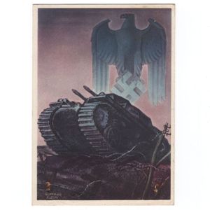 Panzer Postcard by Gottfried Klein
