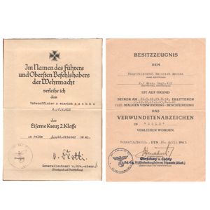 WH (Heer) Award Documents