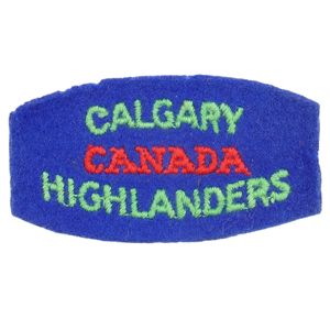 Canadian 'Calgary Highlanders' Shoulder Title