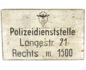 'Polizeidienststelle' Wooden Sign