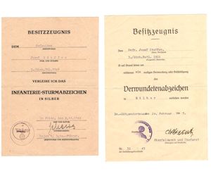 WH (Heer) Award-Documents 'Lettland'