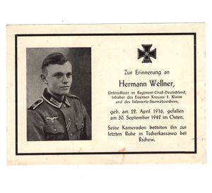 Wehrmacht 'Großdeutschland' Deathnotice
