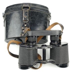 Cased WH binoculars 'Dienstglas' 6 x 30