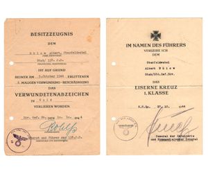 WH (Heer) Award-Documents